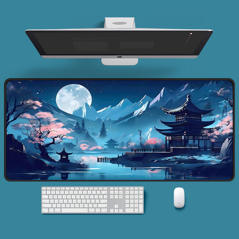 Esports Cartoon Wave-pattern Mouse Pad Anime-style Non-slip Mouse Pad