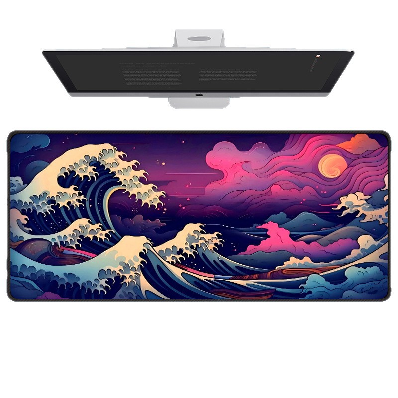 Esports Cartoon Wave-pattern Mouse Pad Anime-style Non-slip Mouse Pad