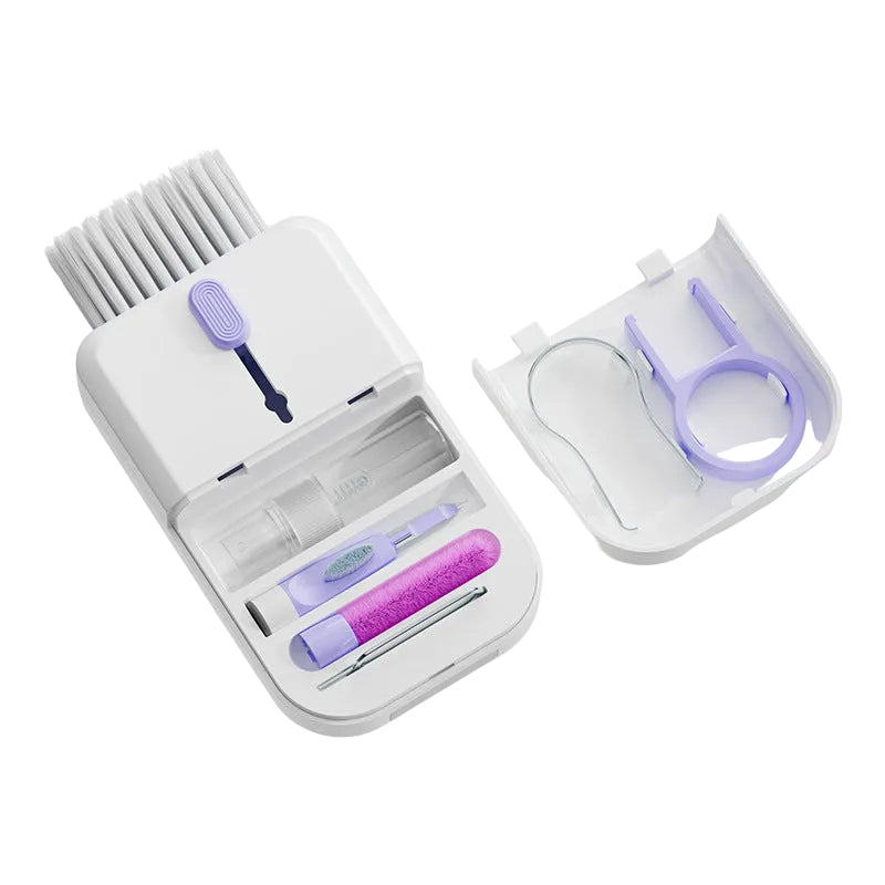 Portable 11 In 1 Multifunctional Cleaning Kit Computer Keyboard Cleaner Phone Screen Clean Tools Earphone Clean Brush With Storage Box