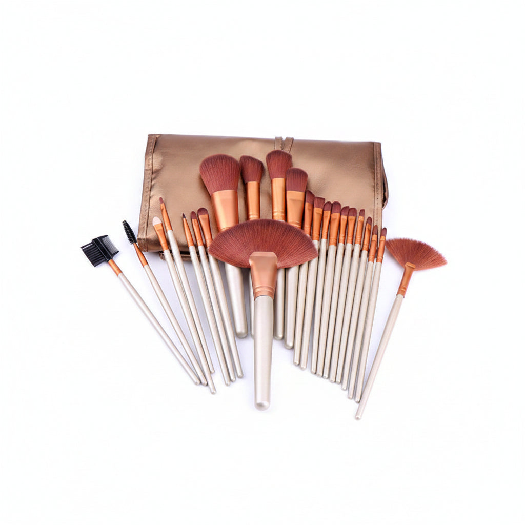 24 Makeup Brushes Set Portable Storage Bag