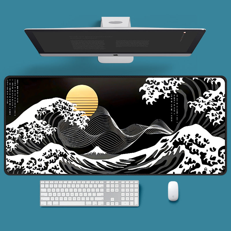 Esports Cartoon Wave-pattern Mouse Pad Anime-style Non-slip Mouse Pad