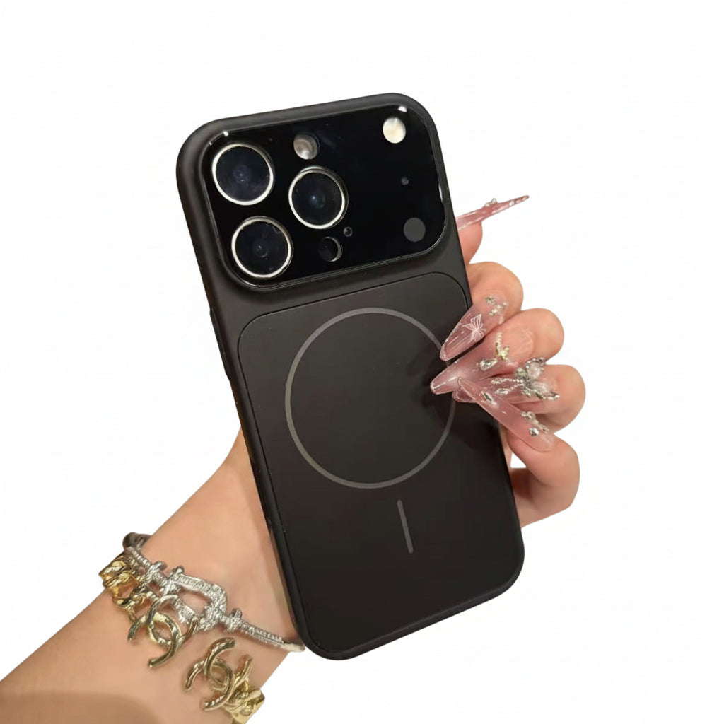 Solid Color All-inclusive Magnetic Phone Case Nano Frosted Glass For Magsafe Phone Case For I Phone 17 Air 16 15 14 13 Pro Max Magnetic Wireless Charge Armor Cover
